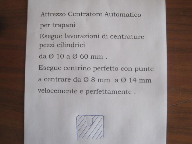 ATTREZZO CENTRATORE 